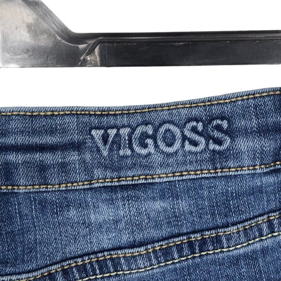 Vigoss Jean Shorts Girls Sz 16 Raw Hem Embroidered Denim 4" Inseam - Picture 7 of 9